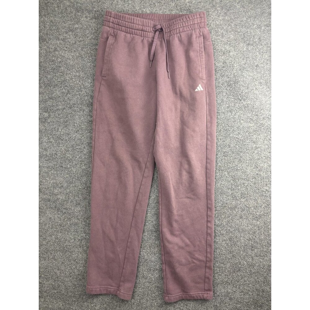 Adidas Sweatpants Womens Small Purple‎ Fleece Jogger Pants Athletic Gym Lounge